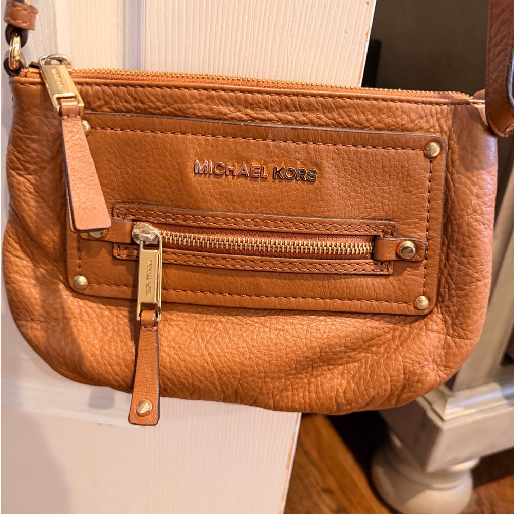 Michael Kors Brown Leather Crossbody Bag